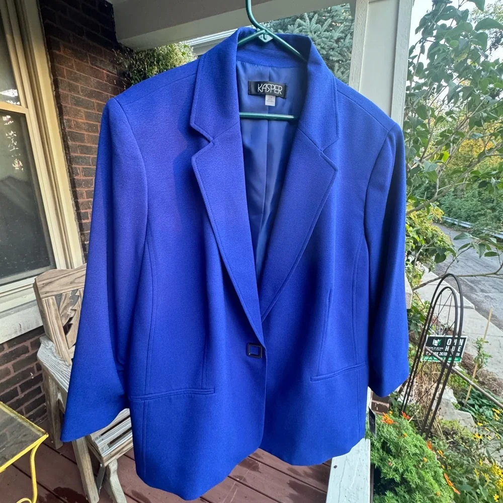 Kasper brand women’s blue blazer 22W - Picture 1 of 6
